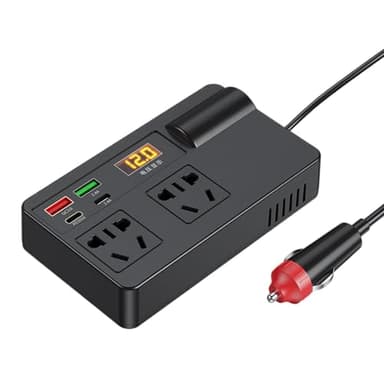 Inversor para Coche,Inversor de Corriente para Coche | Cargador Adaptador para Coche 12 V 24 V a CA 220 V - Inversor de Corriente para vehículo de 200 W, convertidor de Potencia para Coche, Adaptador