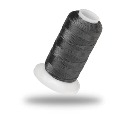 Lialina Hilo de coser 100% poliéster, hilo extra fuerte de 250 m, hilo de cuero para tejidos gruesos, certificado Öko-Tex, grosor 30, hilo robusto (gris)