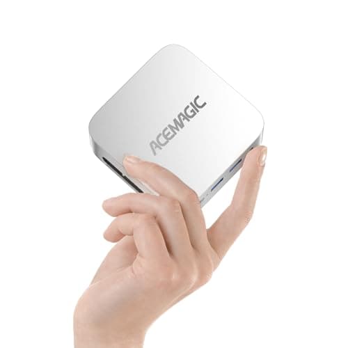 ACEMAGIC Mini PC Win 11 Pro, Ιntel Alder Lake-Ν97 (hasta 3,6 GHz), 16GB DDR4 512GB M.2 2280 SSD, Mini Ordenador De Sobremesa Gigabit Ethernet,4K UHD,para Negocios Oficina en Casa