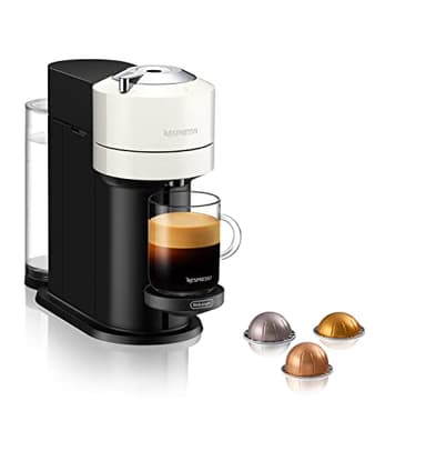 Nespresso Vertuo Next Máquina de Café y Espresso con WIFI y Bluetooth Integrados, Cafetera Automática de Cápsulas con Sistema de Preparación con un Solo Toque, ENV120.W, Blanco