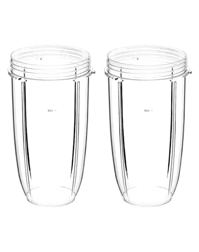 QWORK® 32 OZ Tazas Exprimidor de Repuesto Compatibles con Licuadora NutriBullet 900W / 600W (Paquete de 2)