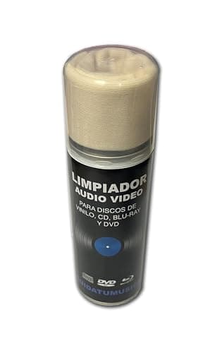 Líquido multiusos en spray para la limpieza de Cd, Dvd, Blu-Ray, Juegos y Discos de vinilo 200 ml - Marca Cuidatumusica - / Ref.2701