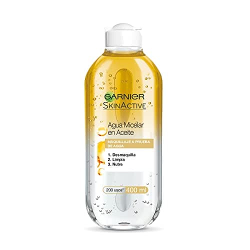 GARNIER Skin Active, Agua micelar (piel grasa, en aceite waterproof) - 400 ml.