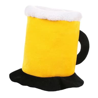 KarneLux Sombrero de cerveza con asa – Divertido sombrero de fiesta como sombrero para Malle, carnaval o Oktoberfest – Accesorio para hombre para disfraz de cerveza