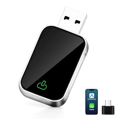 Carplay inalámbrico y Android Auto inalámbrico Stick, Adaptador 2 EN 1 Convierte AA/Carplay con Cable Wireless para Coches con Carplay, para iOS 10+ & Android 11+, USB C/A