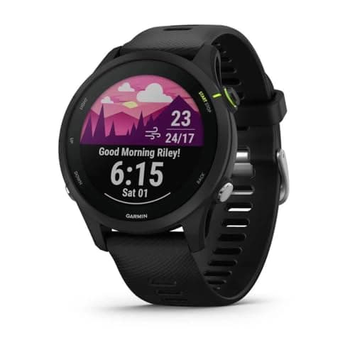 Garmin Forerunner 255 Music, Reloj Inteligente para Correr con GPS, Almacenamiento de música, Métricas avanzadas, Garmin Pay, Autonomía de hasta 14 Días, Negro