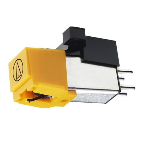 Audio-Technica AT91 Capsula de Cartucho de Diamante con Montaje 1/2 Pulgada y Diseño de Doble Imán en Amarillo
