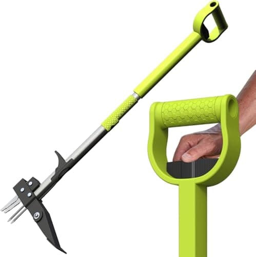 Gardtech Extractor de Malas Hierbas de pie, Extractor de Malas Hierbas de Mango Largo de 40-47 Pulgadas, Herramienta de deshierbe de eliminación de Malas Hierbas de 4 Garras de Lujo