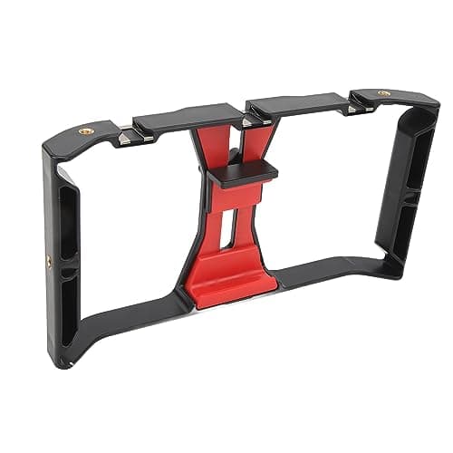 Smartphone Video Rig Grip, Estabilizador de Plataforma de Disparo de Teléfono Profesional Estabilizador de Video de Jaula de Conejo de Mano Rig, para Vlog Live Streaming Video