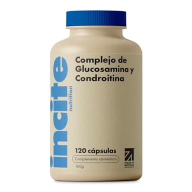 Incite Nutrition Complejo de Glucosamina y Condroitina de Alta Potencia con MSM, Vitamina C, Jengibre, Rosa Mosqueta y Cúrcuma, para el Cuidado de las Articulaciones 120 unidades (paquete de 1)