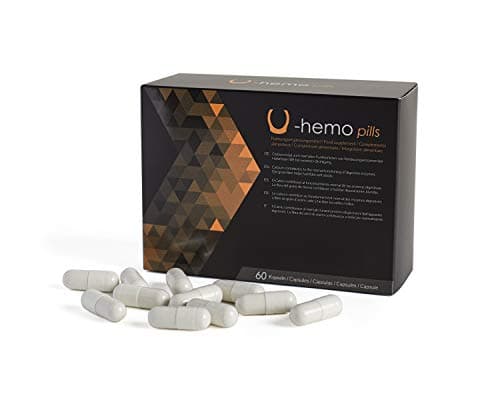Remedios naturales contra las hemorroides - Suplemento dietético U-hemo para hemorroides internas y externas - Detener las hemorroides - 100% naturales x 60 pastillas