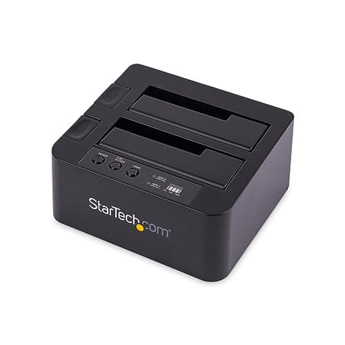 StarTech.com Duplicador Clonador Autónomo de Discos Duros o SSD SATA - Copiador de 2 Bahías - Base de Acoplamiento USB 3.1 (10Gbps) a Unidades SATA III de 2,5 o 3,5 Pulgadas (SDOCK2U313R)
