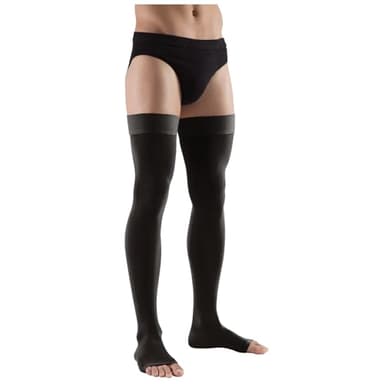 Lauma Medical , 23-32 mmHg Medias de Compresión Abiertas Clase 2, Varices, A menudo Hinchazón en Piernas, Dolor en Pantorrillas y Pies (Largo, talla XL, negro) AG307-4D-9999