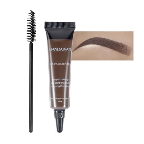 BNOYONERAS Tinte Profesionales para Cejas y Pestañas Profesionales, Kit de Tinte de Cejas, Color de Cejas kit, Natural y Duradero, Secado Rápido, Marrón Oscuro, Regalo de Mujer