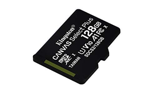 Kingston Canvas Select Plus Tarjeta microSD, SDCS2/128GBSP Class 10, 128 GB, garantía de por vida con el fabricante.