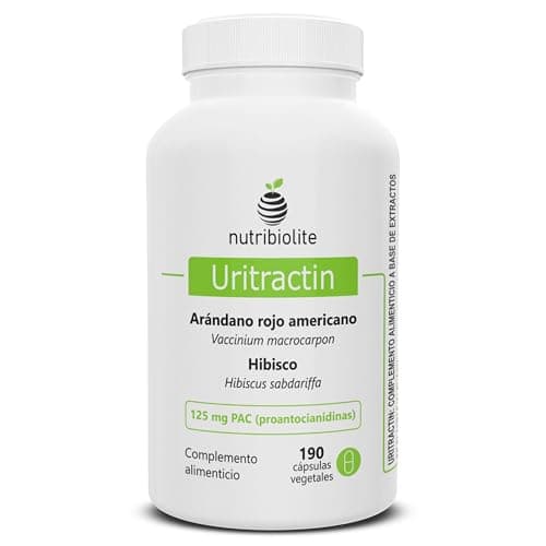 Arándano Rojo Americano (50% PAC) + Hibisco para la Cistitis e Salud Urinaria. Extractos Altamente Estandarizados en PAC y Polifenoles. 190 Cápsulas Veganas Sin Aditivos para > 6 Meses – Uritractin