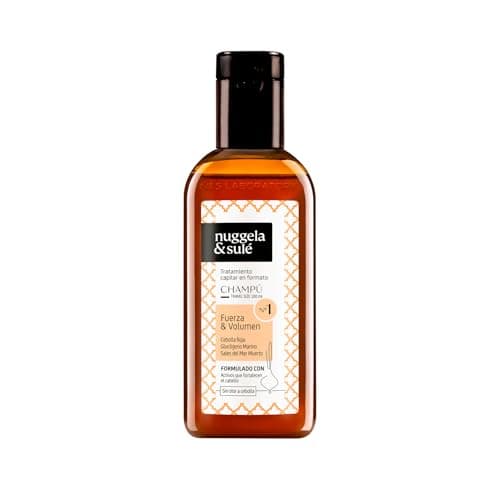 Nuggela & Sulé Champú Nº1 - Fuerza & Volumen. Con Extracto de Cebolla Roja y Glucógeno Marino. Fortalece. Estimula el Crecimiento. Frena la Caída del Cabello. 1 x 100 ml Formato Viaje