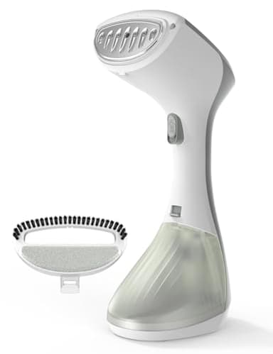 QEXREED Plancha Vertical Vapor, 1300W, Tanque Grande de 260ml, Plancha y Vapor, 2 Configuraciones de Vapor, Eliminador de Arrugas en Telas, Tamaño Compacto para Viajar, para hogar y oficina