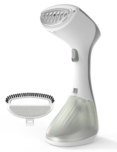 QEXREED Plancha Vertical Vapor, 1300W, Tanque Grande de 260ml, Plancha y Vapor, 2 Configuraciones de Vapor, Eliminador de Arrugas en Telas, Tamaño Compacto para Viajar, para hogar y oficina