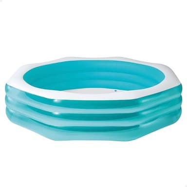 Intex, Piscina Hinchable Familiar, Forma Octogonal, 254x254x56 cm, 999 litros, De Vinilo Resistente, 3 cámaras de Aire, Tapón desagüe, Incluye Parche reparación, Piscinas para niños, +6 años (58492)