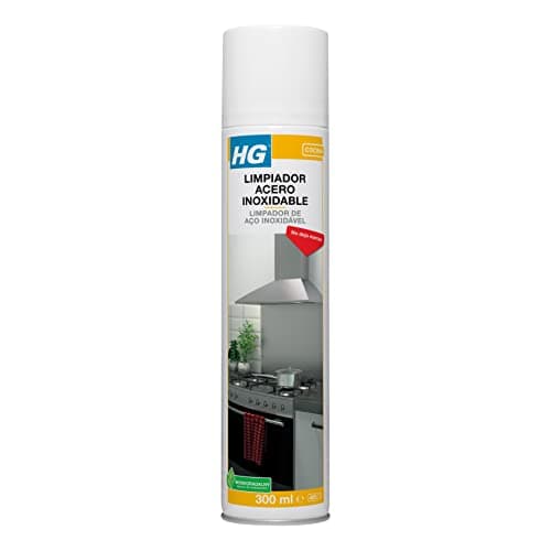 HG Limpieza Rápida para Acero Inoxidable, Elimina Grasa, Suciedad y Huellas Dactilares en Todas las Superficies de la Cocina - Spray de 300 ml (341030130)