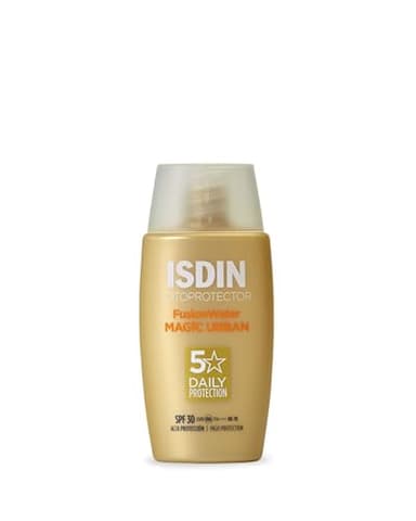 Isdin Fotoprotector Fusion Water Urban SPF 30 - Protector Solar Facial Ultraligero de Uso Diario para entornos Urbanos, Protección UVA, Luz Azul y Antipolución, 50 ml, El embalaje puede variar