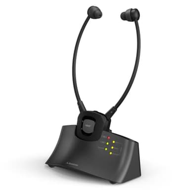 Avantree HT381 - Auriculares Inalámbricos Digitales para TV con Transmisor de RF para Personas Mayores, Control de Volumen de Balance L/R, Compatibles con TV con Salida de Audio óptica o AUX