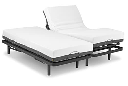 Ferlex - Cama articulada de Matrimonio Erwin Doble Individual | Colchón viscoelástico Elion | Mando Inalámbrico (150x190)