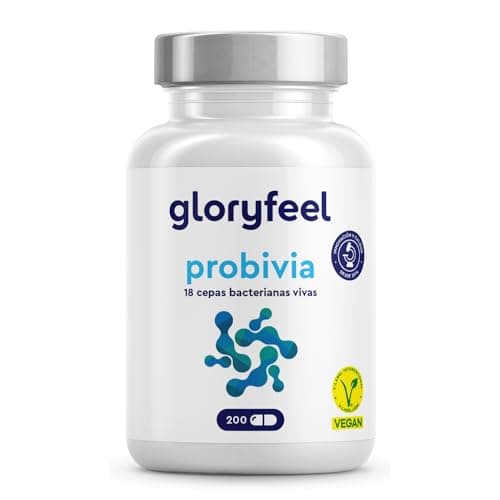 Probioticos y Prebioticos Intestinales - 200 Cápsulas de Probioticos Mujer Flora Intima - Revestimiento entérico para la flora intestinal - Con Bifidobacterium, Lactobacillus y Streptococus
