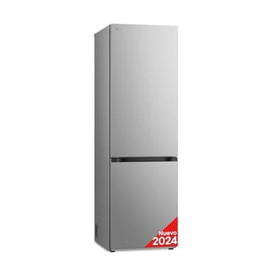 LG GBV21L0EPY - Frigorífico Combi Door Cooling+, Serie 200, 1.86m, Clasificación E, Capacidad 374L, Inox Antihuellas