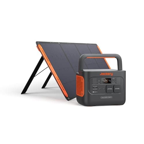 Generador eléctrico Grupo Electrogene Jackery 1000 PRO, 1002 Wh Power Station con panel solar SolarSag 200 W, recarga rápida de CA en 1,8 horas, para camping y alimentación