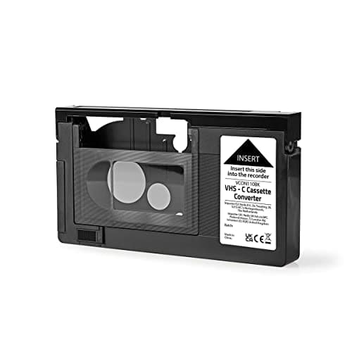 Nedis Convertidor VHS - Conversión: VHS-C a VHS - Plug and Play - Negro