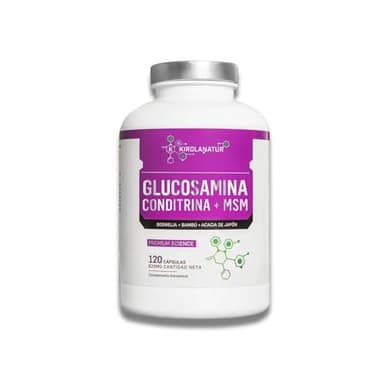 Glucosamina Condritina con Boswellia - Apoyo Articular - Reduce dolor y Mejora movilidad de las articulaciones - Antiinflamatorio Natural – 120 Capsulas | KIROLANATUR