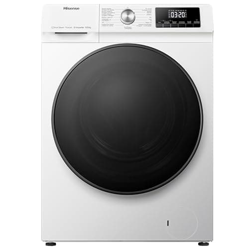 Hisense WDQA1014EVJMW - Lavadora Secadora 2 en 1 con Vapor, Conectividad Wifi, Carga Frontal 10 Kg Lavado, 6 Kg de Secado, 1400 rpm, Motor Eficiente Inverter, Sistema Antibalanceo, Puerta XL