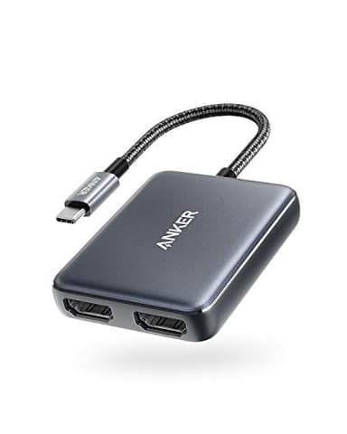 Anker Adaptador USB C a HDMI Dual, Adaptador USB C Compacto y portátil, Compatible con 4K a 60Hz y Dual 4K a 30Hz, para MacBook Pro, MacBook Air, iPad Pro, XPS y más [Compatible con Puertos