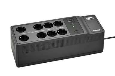 APC UPS BE1050G2-GR - Batería de Emergencia (1050 VA UPS) con AVR, 8 enchufes Schuko CEE 7/3, (2) Puertos de Carga USB, alimentación ininterrumpida Back-UPS
