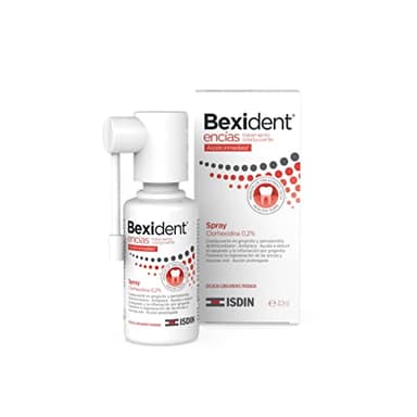 ISDIN Bexident Encías Tratamiento Coadyuvante Spray con Clorhexidina 0,2% + Pantenol, Coadyuvante en gingivitis y periodontitis con acción inmediata, 1 x 40ml