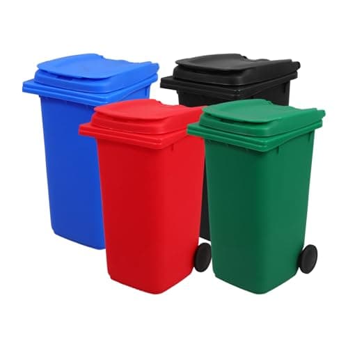 OHPHCALL Mini Para Escritorio 4 Uds. Pequeña Papelera De Reciclaje Portalápices Camiones De Basura Botes De Basura Juguetes Mini Para Vehículos En