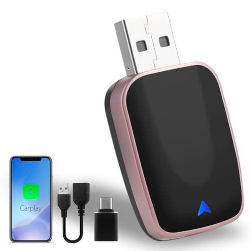 Huuimy Adaptador Carplay inalambrico Convierte Car Play con Cable a inalámbrico para Coches con carplay & Phone iOS 12+ Plug-and-Play Stick inalámbrico