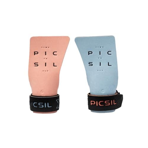 PICSIL Condor Calleras para Cross Training, Grips sin Agujeros con Tejido Tecnico, Mayor Protección y Confort, para Gimnasio, Box, Halterofilia, Previenen Ampollas y Desgarros, Unisex (G+, Coral)