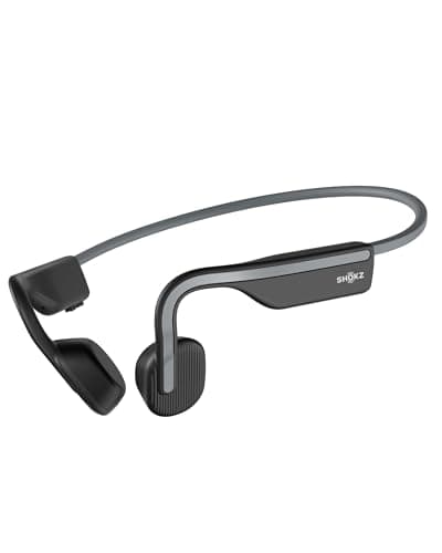 SHOKZ OpenMove Auriculares conducción ósea,Open-Ear Auriculares Deportivos inalámbricos con Bluetooth y micrófono, Resistentes al Agua IP55 para Correr y Ejercicio,6h Duración Batería, con Pegatinas