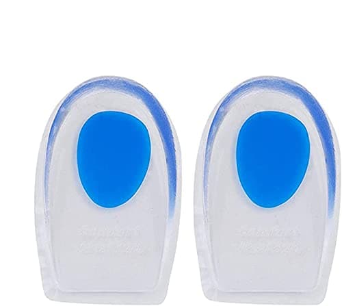 3 pares de taloneras de gel, taloneras de silicona para fascitis plantar, espolones calcáneos y dolor del tendón de Aquiles (hombres/grande)