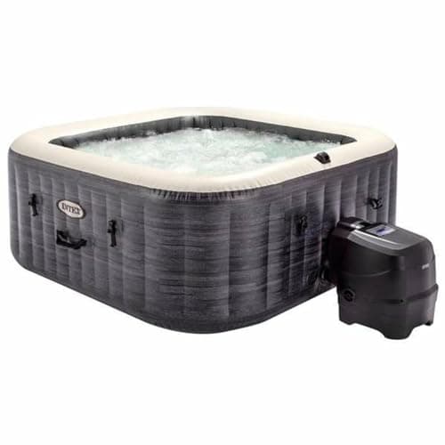 Intex 55090 - SPA Hinchable Exterior e Interior para 4 Personas, Medidas 175x175cm, Capacidad 795 litros, Temperatura del Agua 10º- 40º, SPA Inflable, bañera