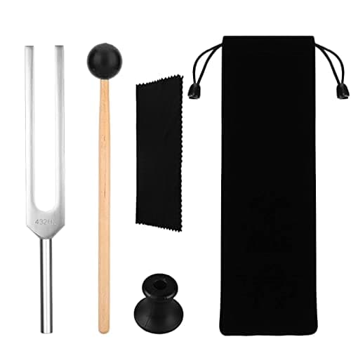 Nizirioo DiapasÓn 432Hz, Tenedor De AfinaciÓn, Horquilla De AfinaciÓn, Para ViolÍn Afinador De Guitarra Instrumento De Tono Acero Inoxidable EstÁndar 432 Hz Con Bolsa De Transporte