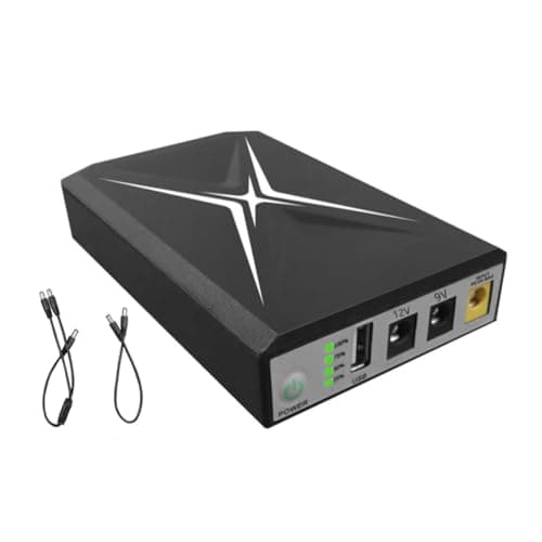 Junterone 10400MAh DC UPS Enrutador de Suministro Ininterrumpido 9V 12V 18W BateríA de Respaldo Mini UPS USB WiFi Router para Fuente de AlimentacióN CCTV