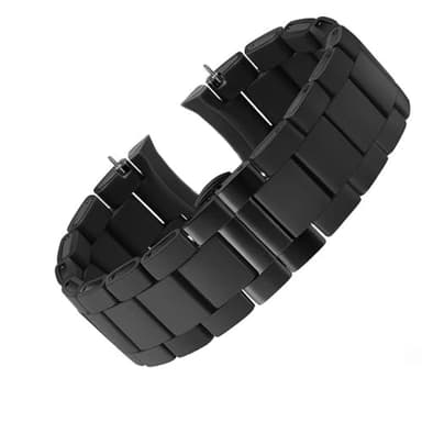 MAKAZHZZRM Correa de Reloj de Acero recubierta de plástico Apta for Citizen Blue Angel At8020-54l Air Eagle Jy8035 Correa de Reloj Impermeable a Prueba de Sudor 23mm for Hombres(Black-Black,23mm)