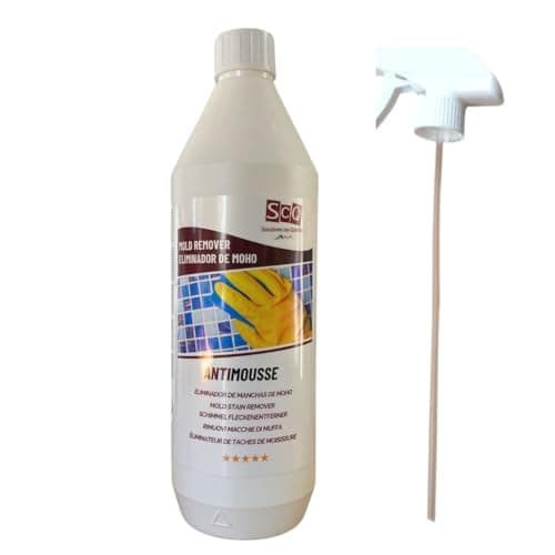 Limpiador antimoho 1L - Elimina manchas de moho, quita manchas humedad y suciedad orgánica, Elimina moho en juntas azulejos, baldosas, silicona, ducha, antimoho para baño,Paredes,Interior y Exterior