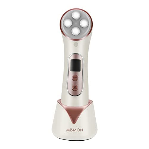 MiSMON Facial Aparato Radiofrecuencia, 5 en 1 Masajeador Facial Electrico,Luz LED, Antiarrugas, Anti-envejecimiento, Rejuvenecimiento, Limpieza Facial, Cuidado Facial