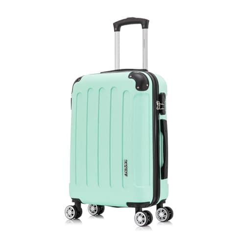 RAYKONG Maleta Mediana ABS 66x43x25cm |71L| 24 Pulgadas |23kg semirígidas candado combinación - Menta