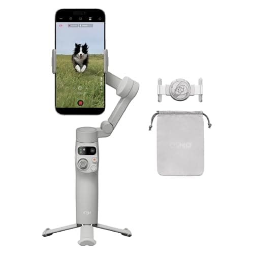 Estabilizador DJI Osmo Mobile 7 para iPhone, Android, Trípode Integrado, Ultraligero, Estabilizador de teléfono de 3 Ejes, ActiveTrack 7.0, ShotGuides, Edición con un Toque, 10 Horas de Uso